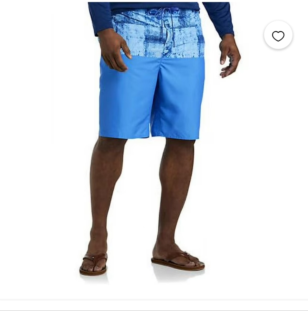 True Nation Board Shorts Drawstring & Elastic Waist Swim Trunks 2XL